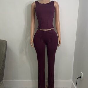 Fashion Nova Plum Sleeveless Set